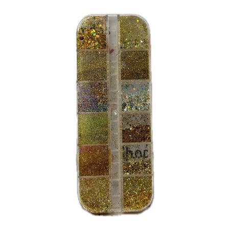 Kit Glitter Real Love 08 Dourado 12 Unidades
