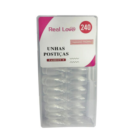Postiça Bailarina Transparente Base Fosca Real Love 240 unidades