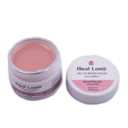 Gel Real Love Pink Nude 2 com Glitter 15ml