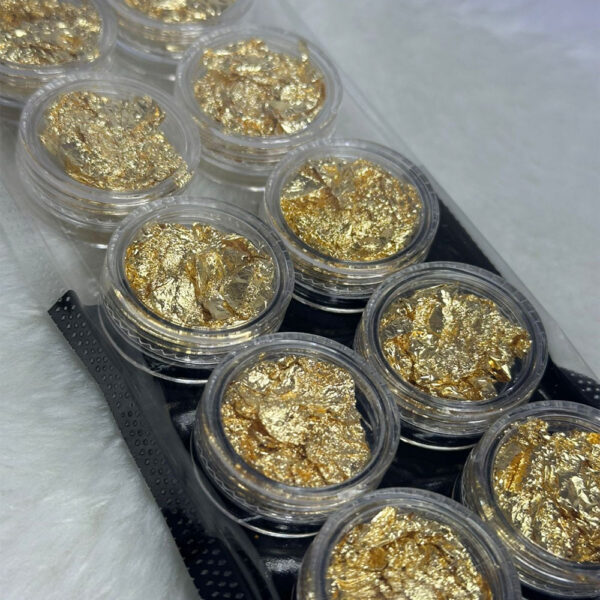 Kit Folha de Ouro Dourado 10 unidades - Imagem 2