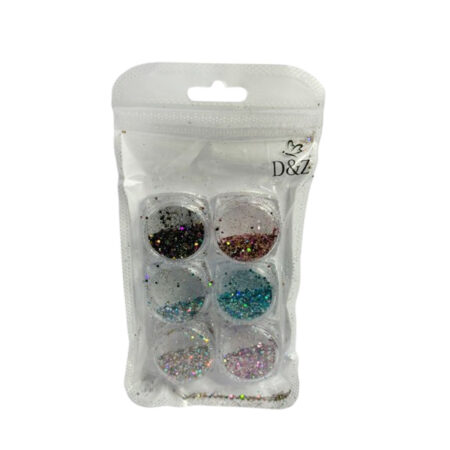 Kit Glitter DZ Colorido 6 unidades