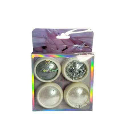 Kit Po Cromado e Folha de Ouro Gos98 Real Love 4 unidades
