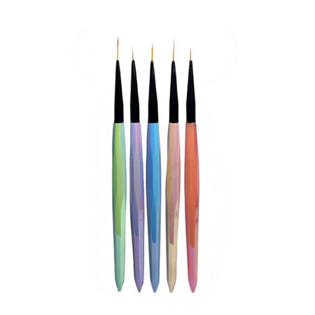 Kit Pincel Fino Cromado 5 unidades