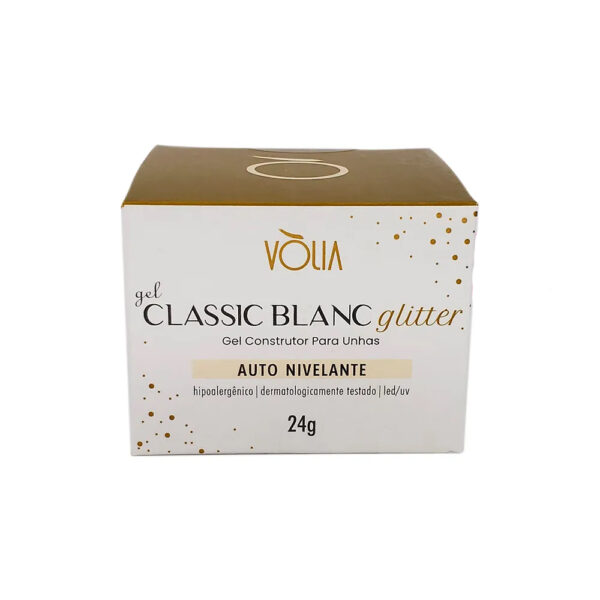 Gel Volia Classic Blanc Glitter 24g
