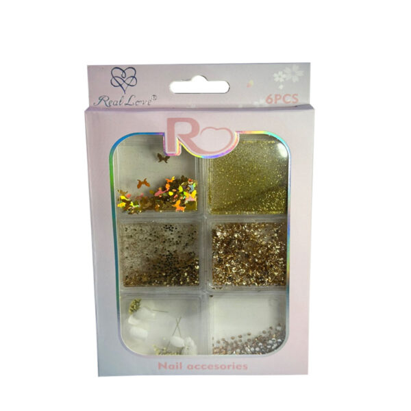 Kit Decoração Dourado Gos55 Real Love 6 unidades