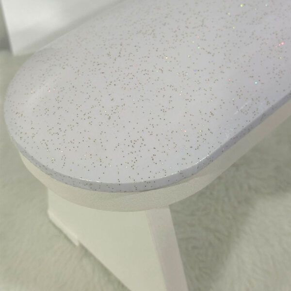 Apoio de Mão Dafu Branco Glitter - Imagem 2