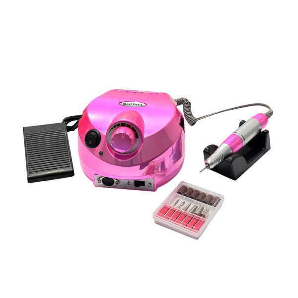 Motor Lixadeira de Unhas - Porquinho Rosa Cromado DM-202 45.000 RPM