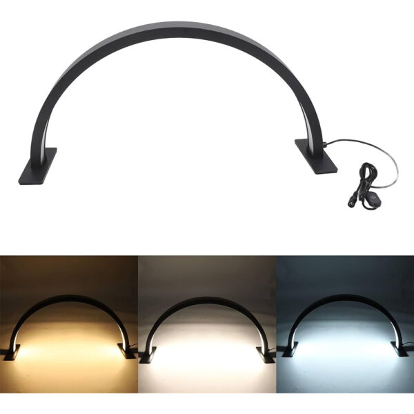 Luminária de Mesa Led Meia Lua DZ Preto - Image 2