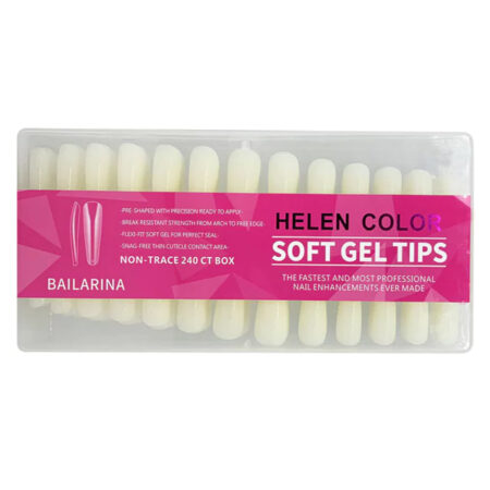Postiça Soft Gel Bailarina Leitosa Helen Color 240 unidades