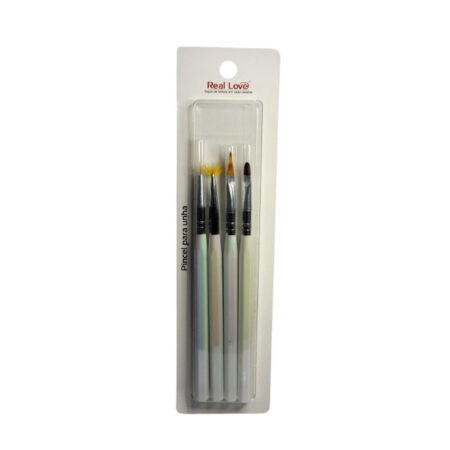 Kit Pincel Furta Cor Branco Real Love 4 unidades