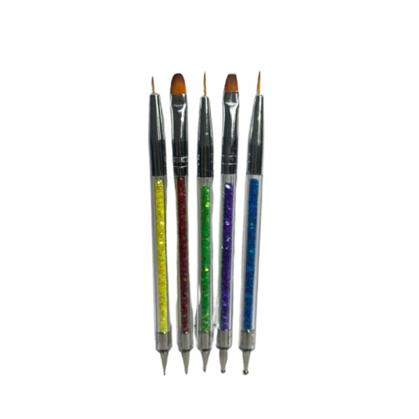 Kit Pincel Colorido Com Boleador 5 unidades