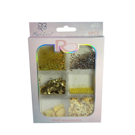 Kit Decoração Dourado Real Love 6 unidades