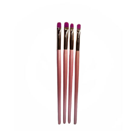 Kit Pincel Língua de Gato Rosa 4 unidades