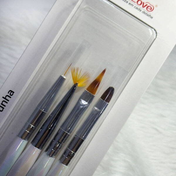 Kit Pincel Furta Cor Branco Real Love 4 unidades - Image 2
