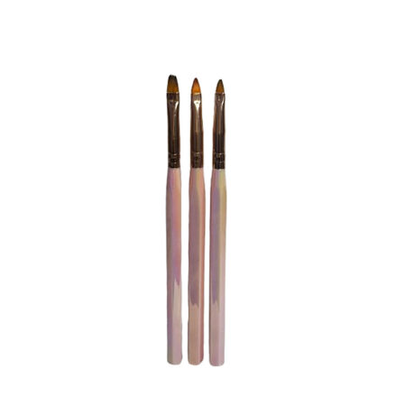 Kit Pincel Bella Rosa Língua de Gato Rosa 3 unidades