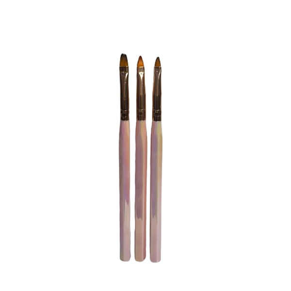 Kit Pincel Bella Rosa Língua de Gato Rosa 3 unidades