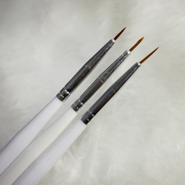 Kit Pincel Fino Branco 3 unidades - Image 2