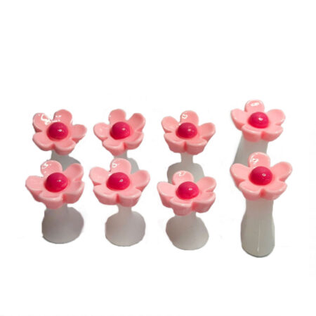 Kit Separador de Dedos do Pé Margarida Rosa 8 unidades