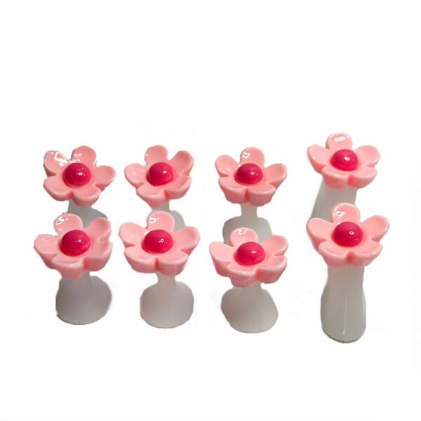 Kit Separador de Dedos do Pé Margarida Rosa 8 unidades