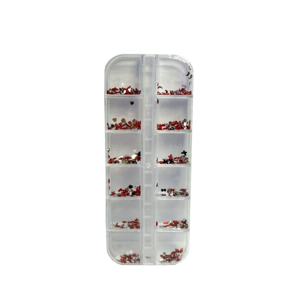 Kit Strass Leefen Vermelho 12 unidades