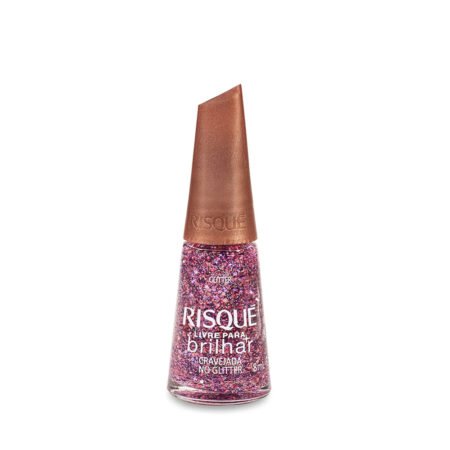 Esmalte Risque Livre Para Brilhar Cravejada No Glitter 8ml