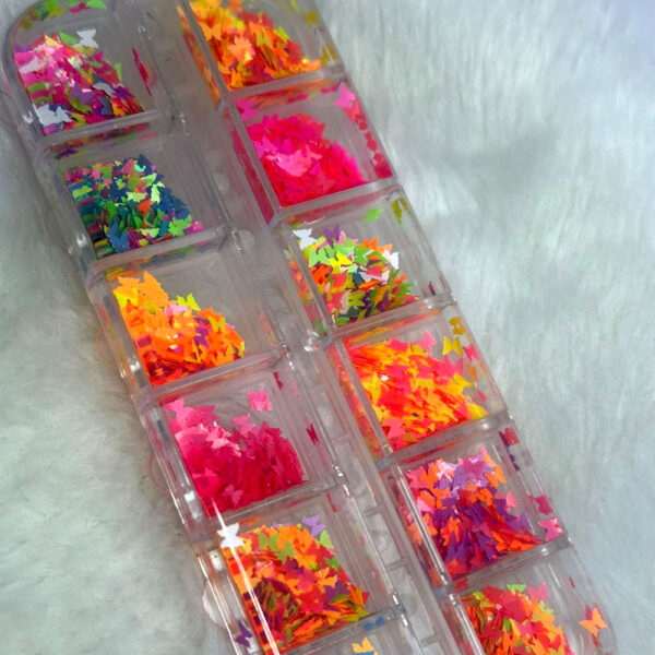 Kit Decoração Borboleta Neon 12 unidades - Imagem 2