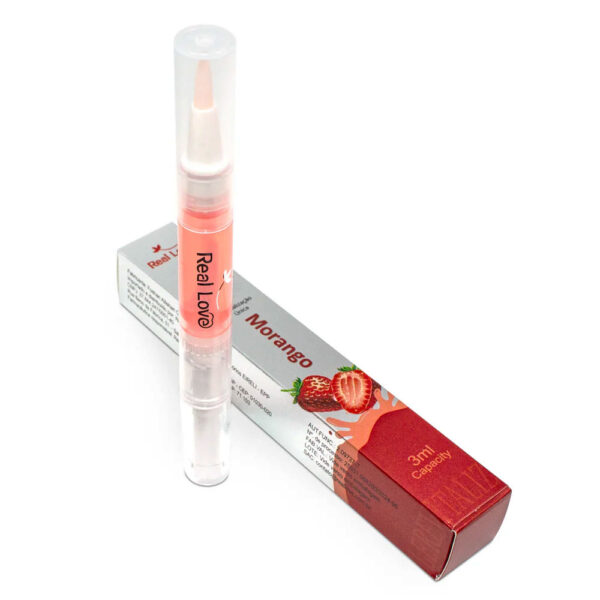 Óleo de Cutícula Caneta Morango Real Love 3ml