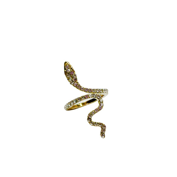 Anel Serpente para Foto Dourado