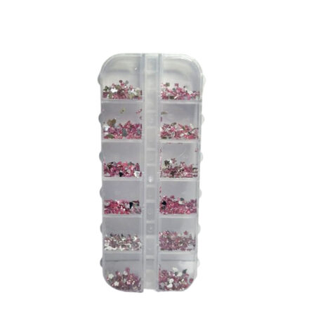 Kit Strass Leefen Rosa 12 unidades