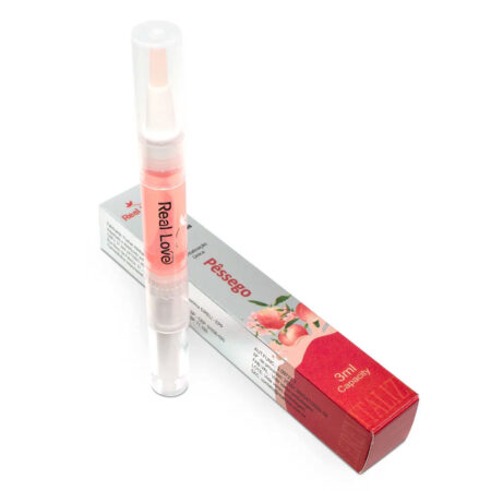 Óleo de Cutícula Caneta Pêssego Real Love 3ml