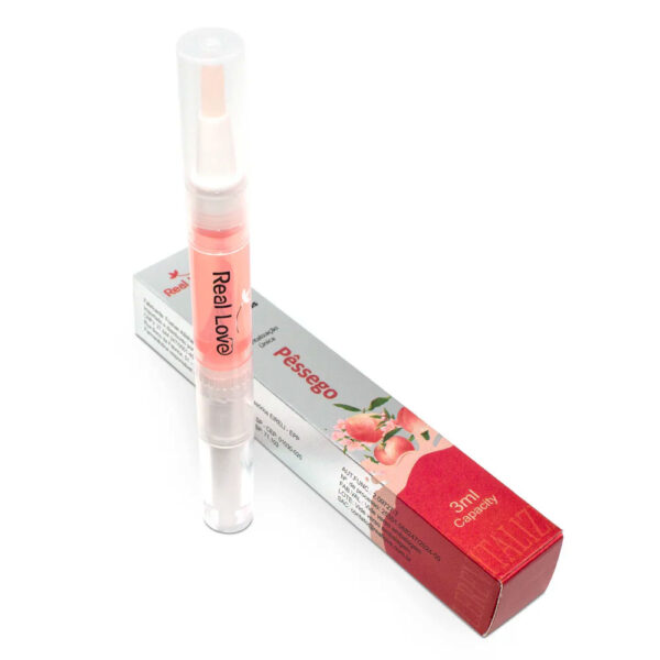 Óleo de Cutícula Caneta Pêssego Real Love 3ml