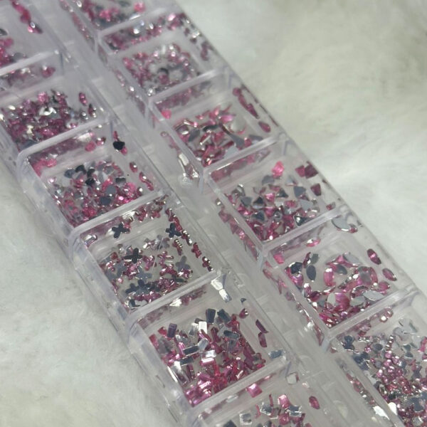 Kit Strass Leefen Rosa 12 unidades - Imagem 2