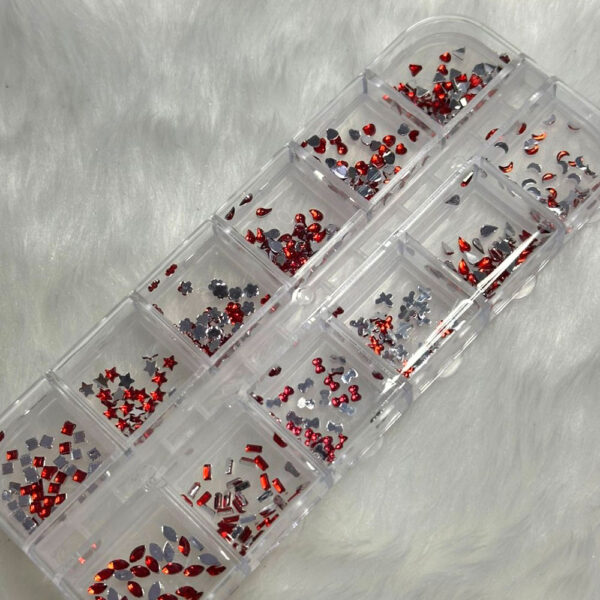 Kit Strass Leefen Vermelho 12 unidades - Imagem 2