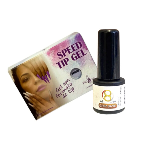Kit Speed Tip Gel Square + Grip Base 5ml