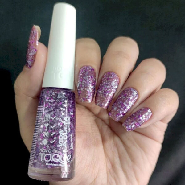 Esmalte Novo Toque Bons Drinks Glitter 8ml - Imagem 2