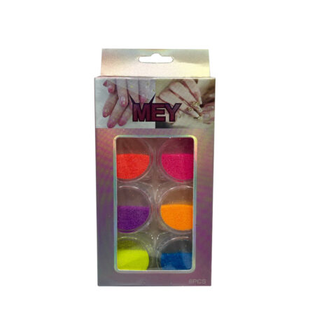 Kit Glitter Fino Neon Mey 6 unidades