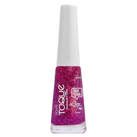 Esmalte Novo Toque Live Top Glitter