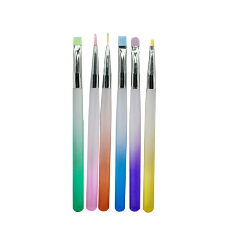 Kit Pincel Colorido Fosco 6 unidades