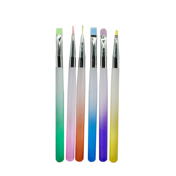 Kit Pincel Colorido Fosco 6 unidades