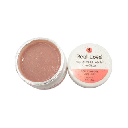 Gel Real Love Nude 4 com Glitter 15ml
