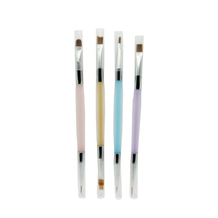 Kit Pincel Colorido Ponta Dupla 4 unidades
