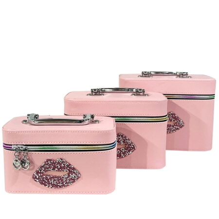 Kit Maleta Beijo Rosa 3 unidades