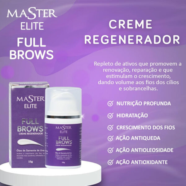 Creme Regenerador Full Brows Master Elite 15g - Imagem 2