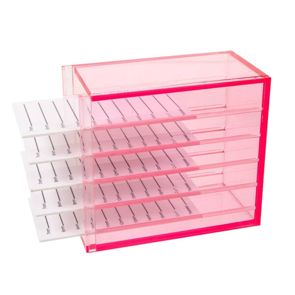Organizador de Cílios Acrilico Rosa - Imagem 2