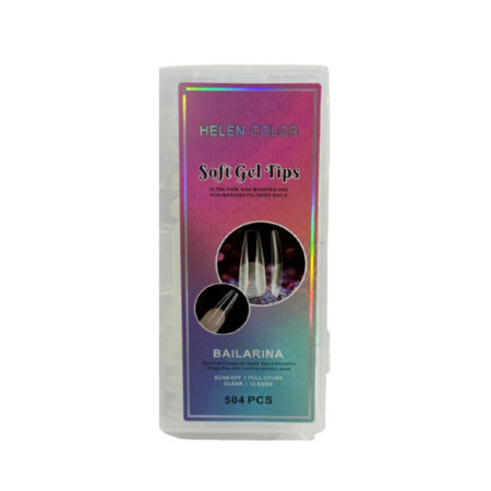 Postiça Soft Gel Bailarina Base Fosca Transparente Helen Color 504 unidades