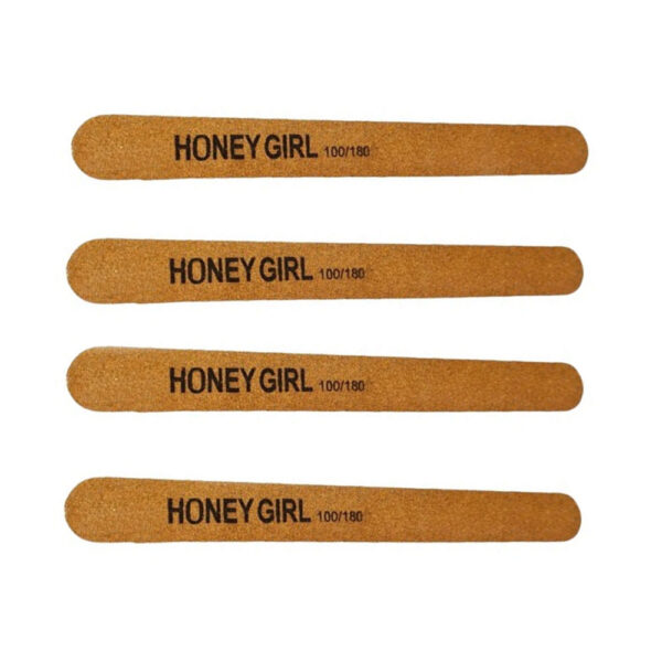 Kit 4 Lixa Reta Marrom Honey 100/180 #PG3