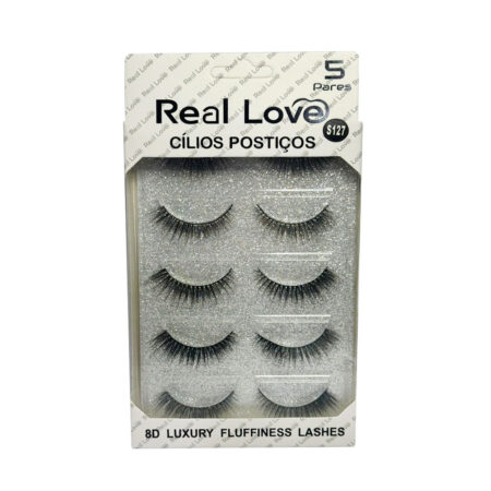 Cilios Postiço 8D S127 Real Love 5 pares