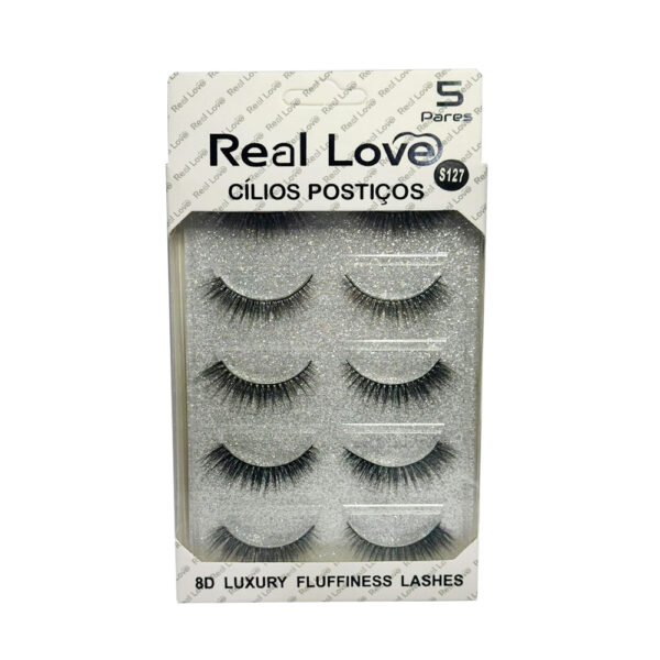 Cilios Postiço 8D S127 Real Love 5 pares