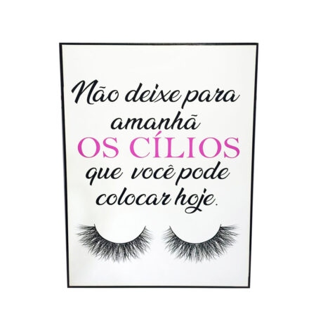 Quadro Decorativo Não Deixe Para Amanhã Os Cílios que Você Pode Colocar Hoje