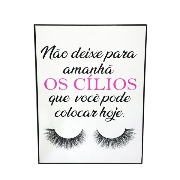 Quadro Decorativo Não Deixe Para Amanhã Os Cílios que Você Pode Colocar Hoje